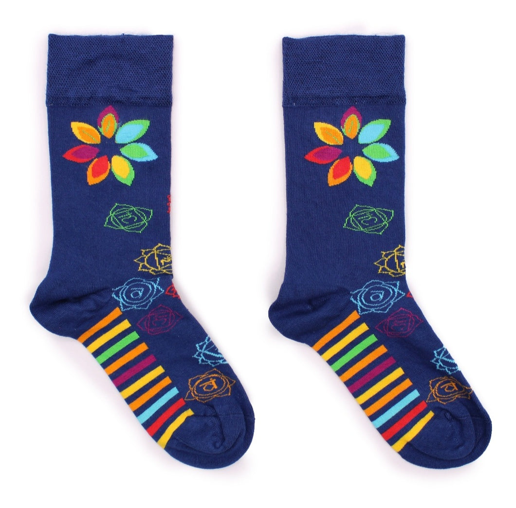 Hop Hare Bamboo Socks - Rainbow Chakra