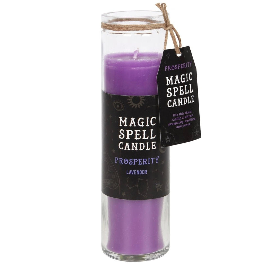 Lavender ‘ Prosperity’ Spell Tube Candle