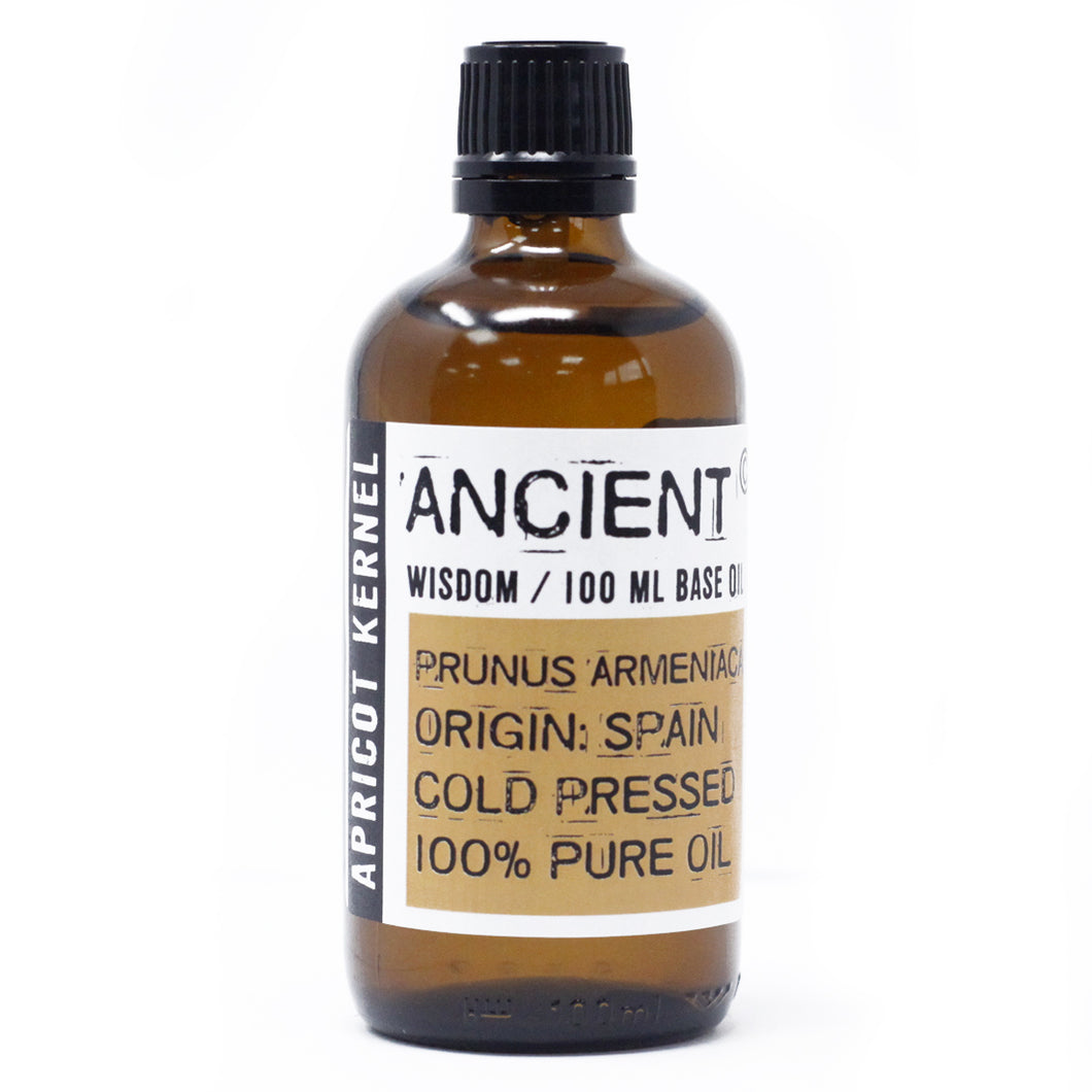 Apricot Kernel Base Oil  Apricot Kernel Base Oils are ideal for diluting essential oils before using them on skin. This oil is great for the skin and easily absorbed. It is said to be useful for itching and eczema.  Contains 100ml.